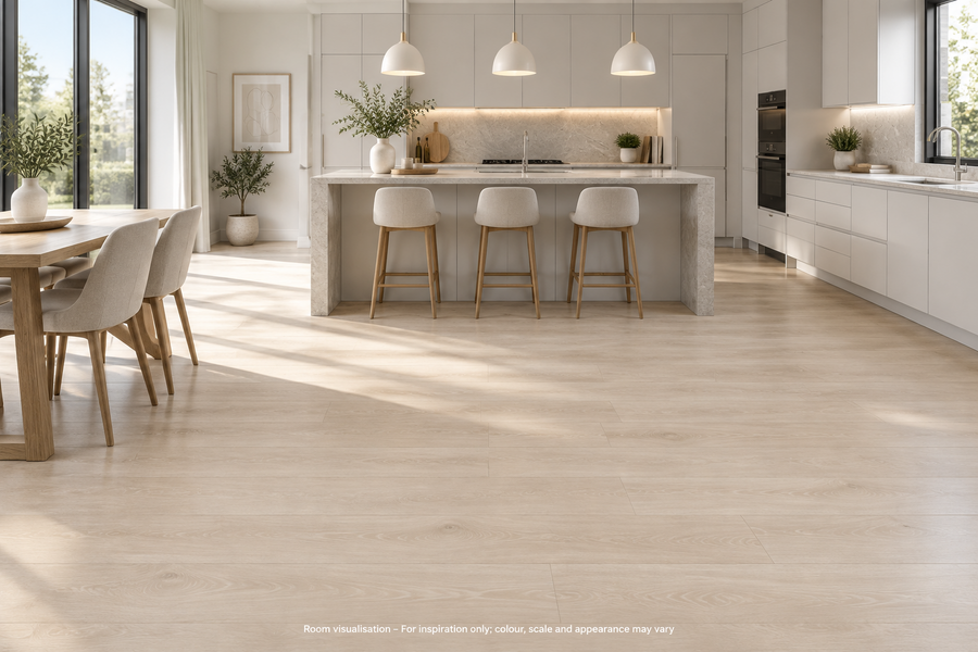 Karndean Van Gogh Gluedown Blush Oak in Kitchen