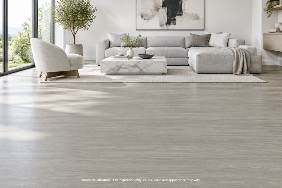 Karndean Van Gogh Gluedown Cool Grey Oak in Living room