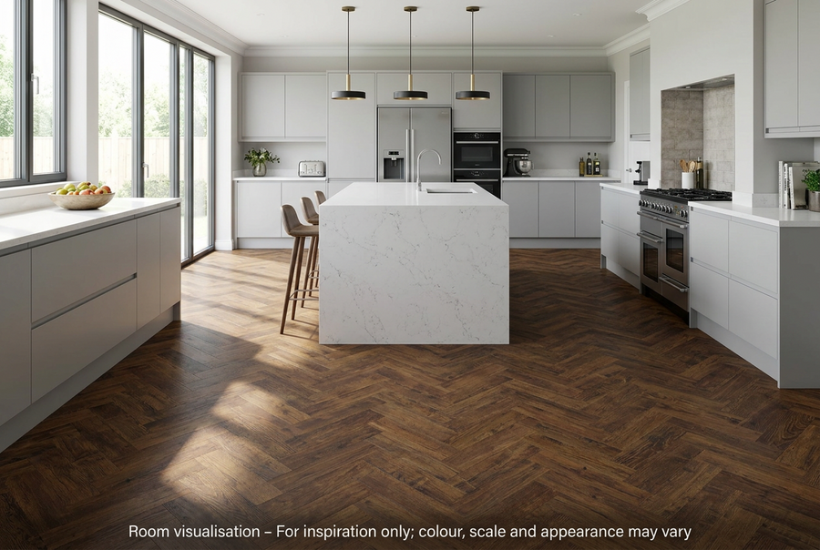 Karndean Van Gogh Gluedown Antique French Oak SM in Kitchen