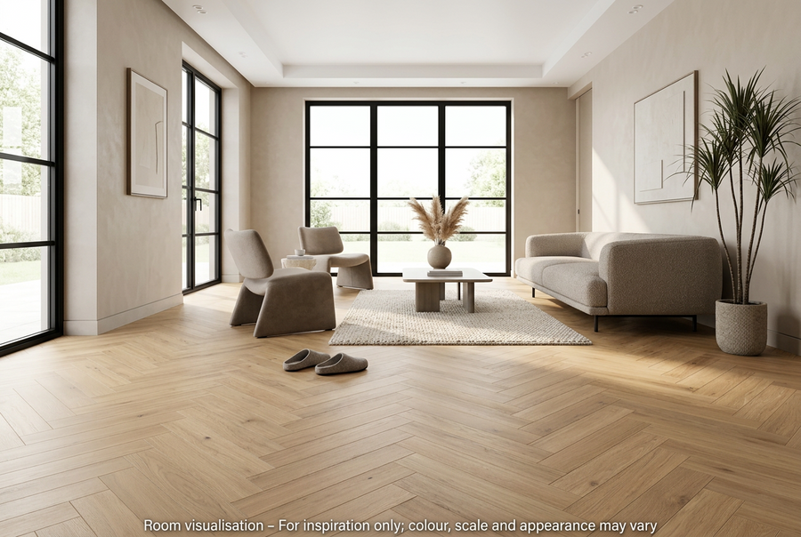 Karndean Van Gogh Gluedown Canadian Nude Oak SM in Living room