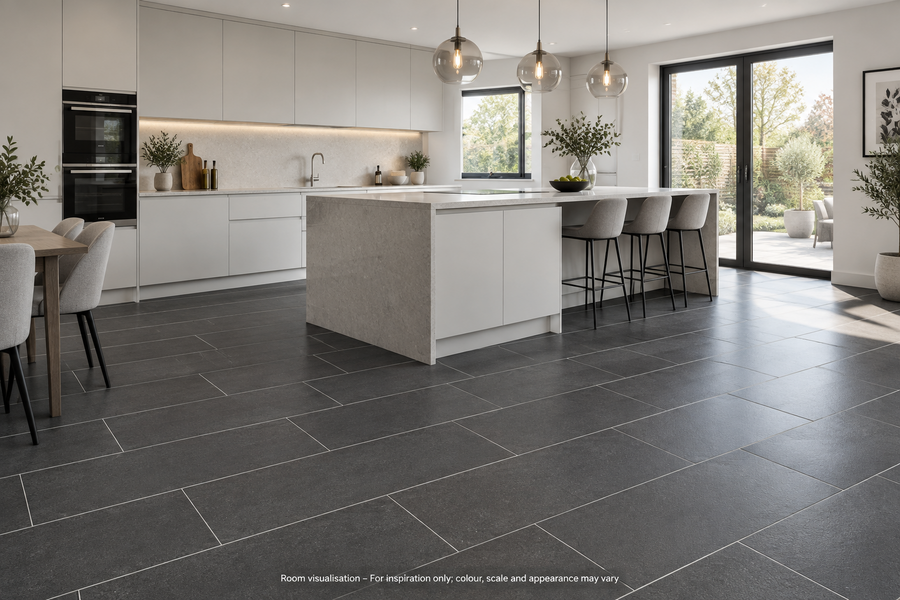 Karndean Van Gogh Gluedown Milanese Slate in Kitchen