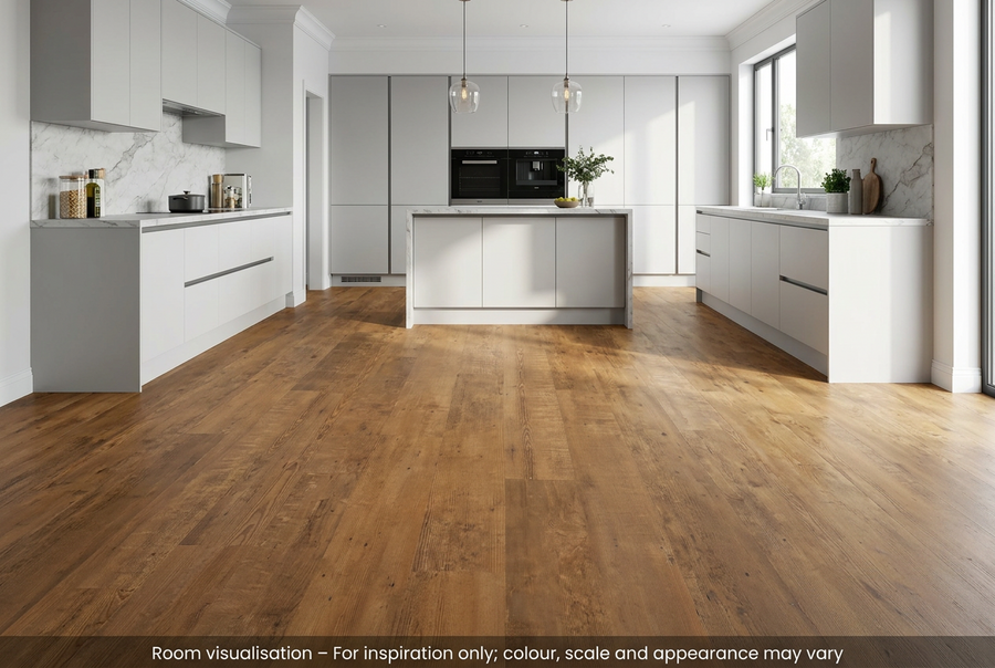 Karndean Van Gogh Gluedown Natural School Cedar in Kitchen
