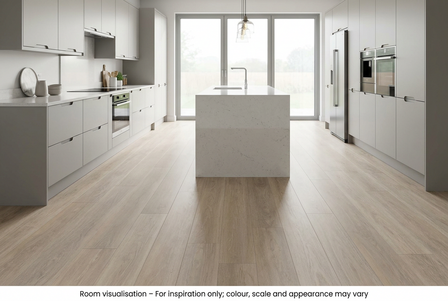 Karndean Van Gogh Gluedown Neutral Brushed Oak in Kitchen