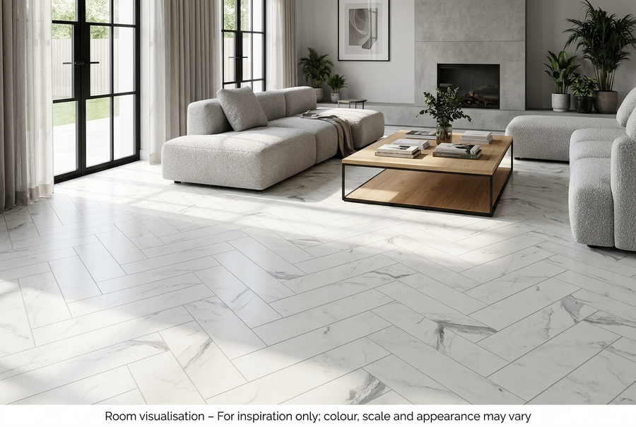 Karndean Van Gogh Gluedown Palazzo Marble SM in Living room