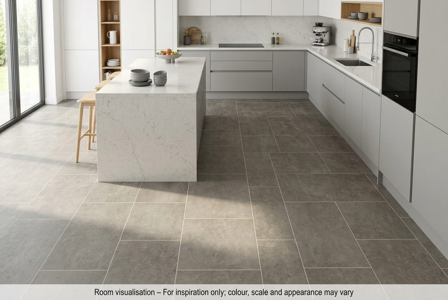 Karndean Van Gogh Gluedown Pebble Grey in Kitchen