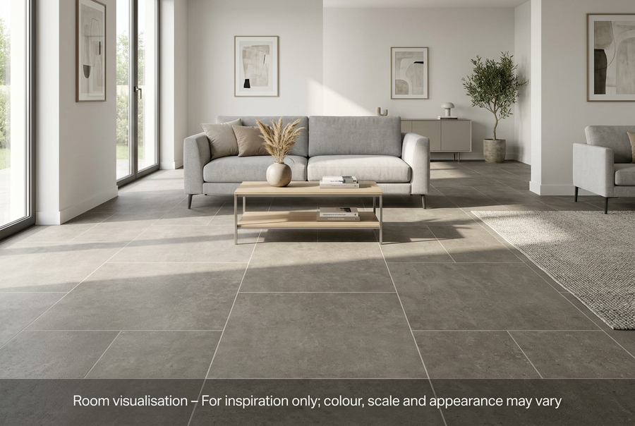 Karndean Van Gogh Gluedown Pebble Grey in Living room