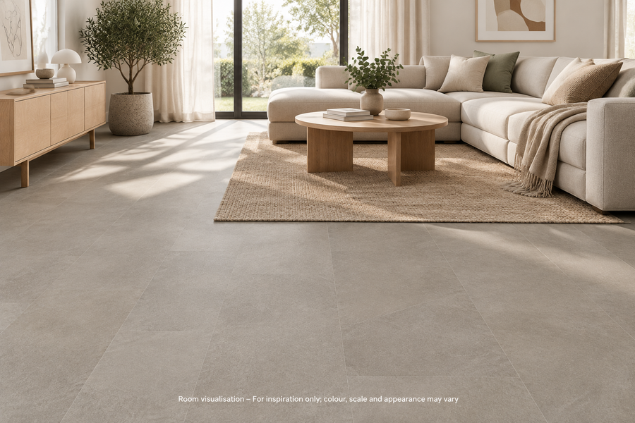 Karndean Van Gogh Gluedown Roman Slate in Living room
