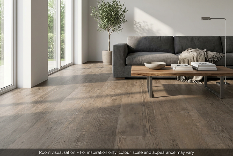 Karndean Van Gogh Gluedown Smoked School Cedar in Living room