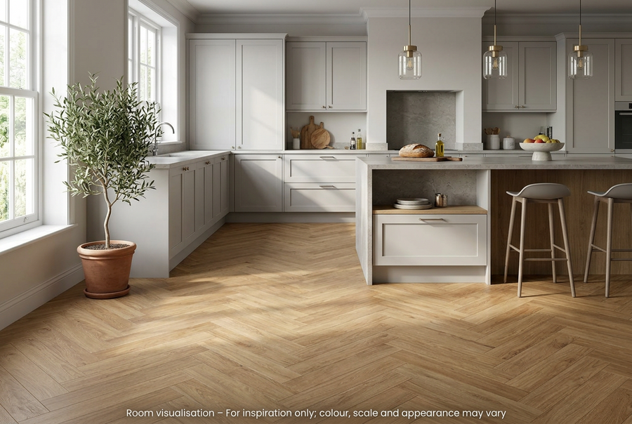Karndean Van Gogh Gluedown Texas Croftmore Oak SM in Kitchen