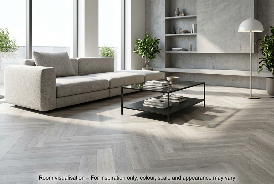 Karndean Van Gogh Gluedown Texas Grey Ash SM in Living room