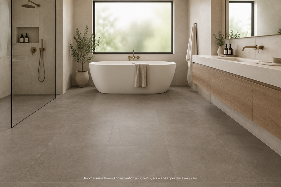 Karndean Van Gogh Gluedown Tuscan Slate in Bathroom