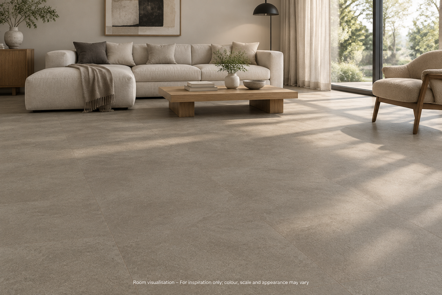 Karndean Van Gogh Gluedown Tuscan Slate in Living room