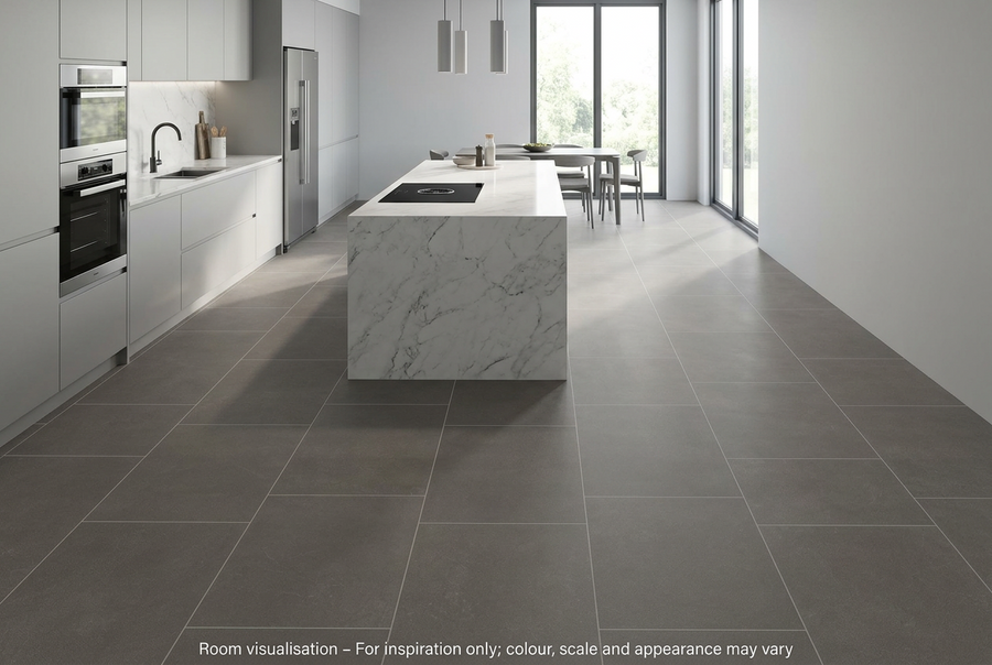 Karndean Van Gogh Gluedown Urban Grey in Kitchen