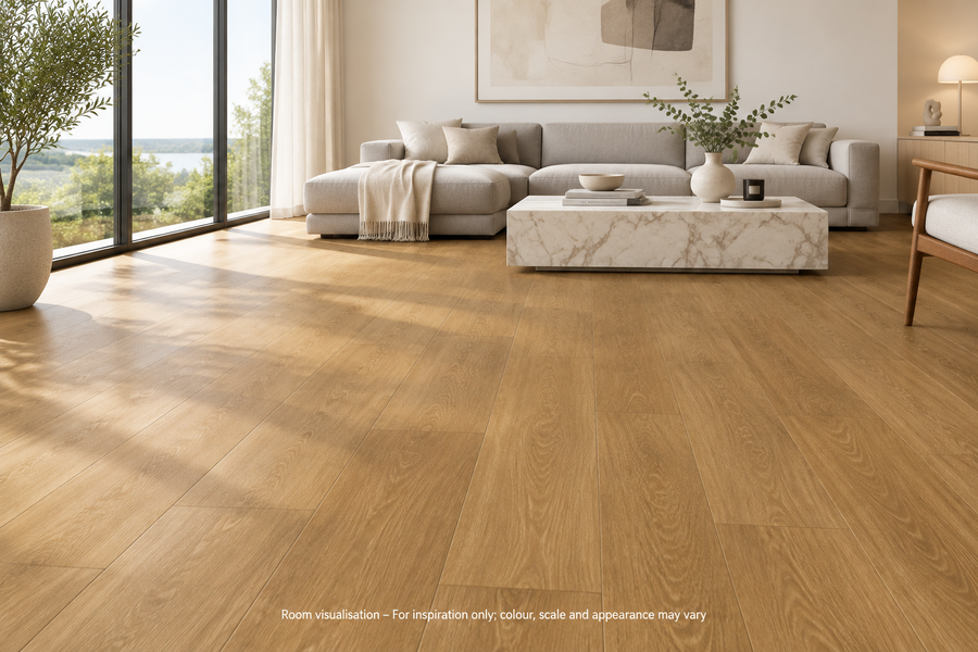 Karndean Van Gogh Gluedown Golden Brushed Oak in Living room