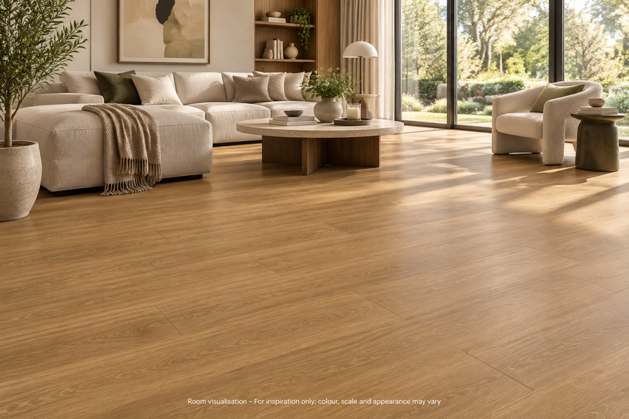 Karndean Van Gogh Rigid Core Golden Brushed Oak in Living room