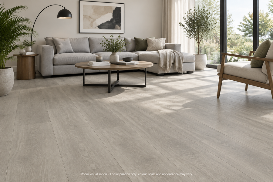 Karndean Van Gogh Rigid Core Grey Brushed Oak in Living room