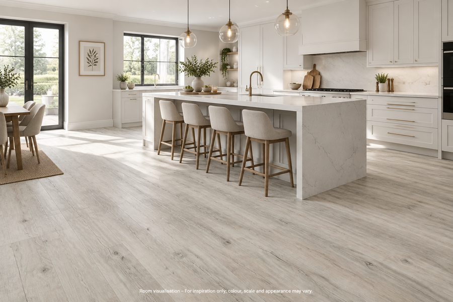 Karndean Van Gogh Gluedown Light Distressed Oak in Kitchen