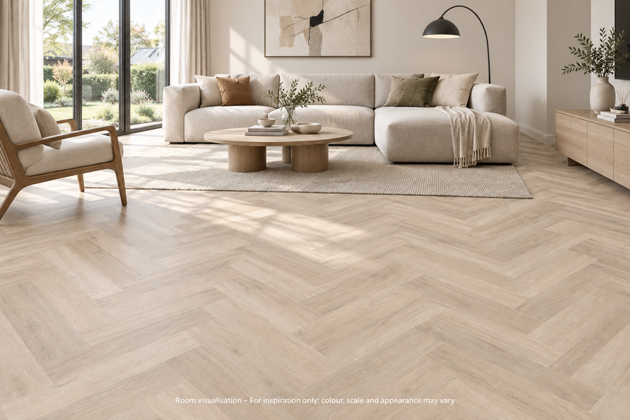 Karndean Van Gogh Rigid Core Texas White Ash SM in Living room