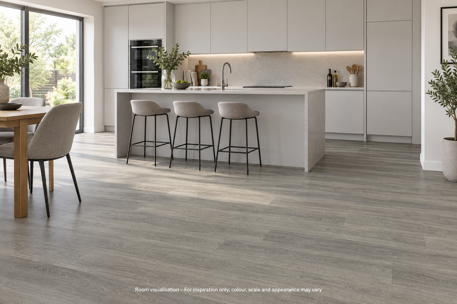 Karndean Van Gogh Gluedown Shadow Oak in Kitchen