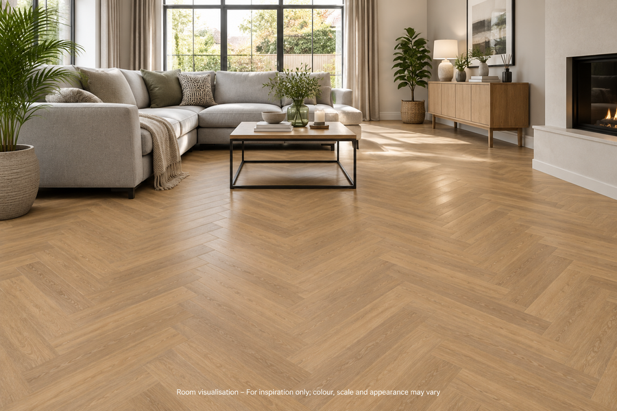 Karndean Van Gogh Rigid Core Warm Brushed Oak (Small) in Living room