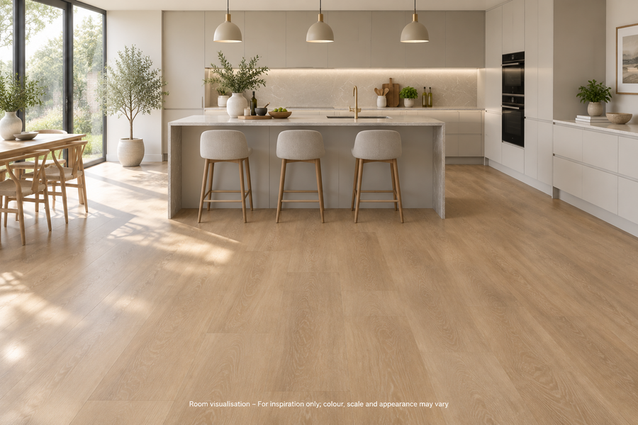 Karndean Van Gogh Rigid Core Warm Brushed Oak in Kitchen