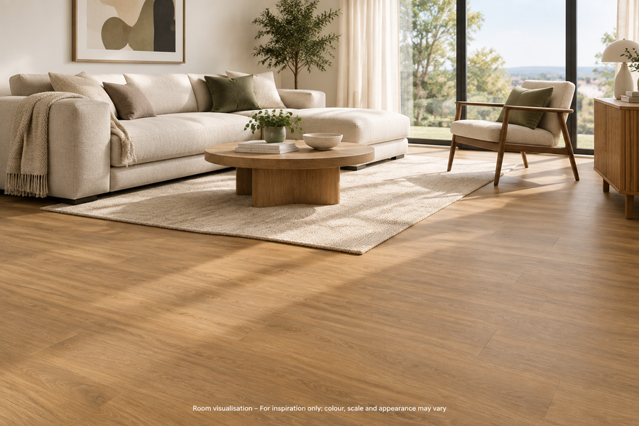 Karndean Van Gogh Rigid Core Warm Brushed Oak in Living room
