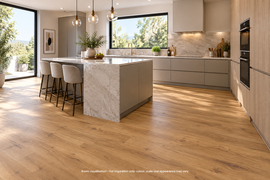 Karndean Van Gogh Gluedown Auckland Oak in Kitchen