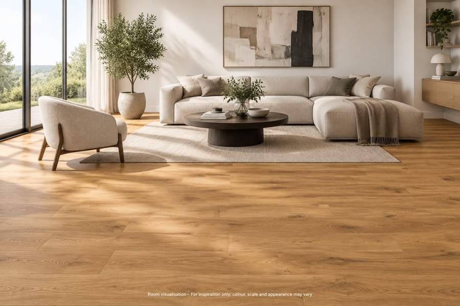 Karndean Van Gogh Gluedown Auckland Oak in Living room