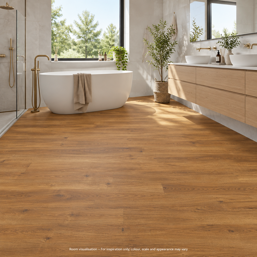 Karndean Van Gogh Gluedown Classic Oak in Bathroom