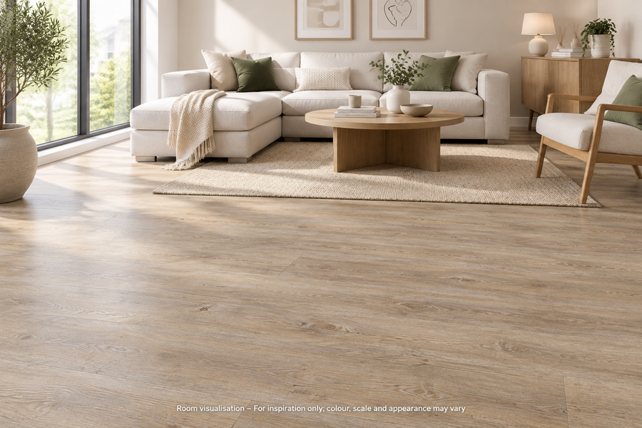 Karndean Van Gogh Gluedown Country Oak in Living room
