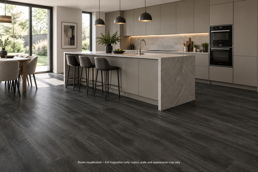 Karndean Van Gogh Gluedown Ebony in Kitchen