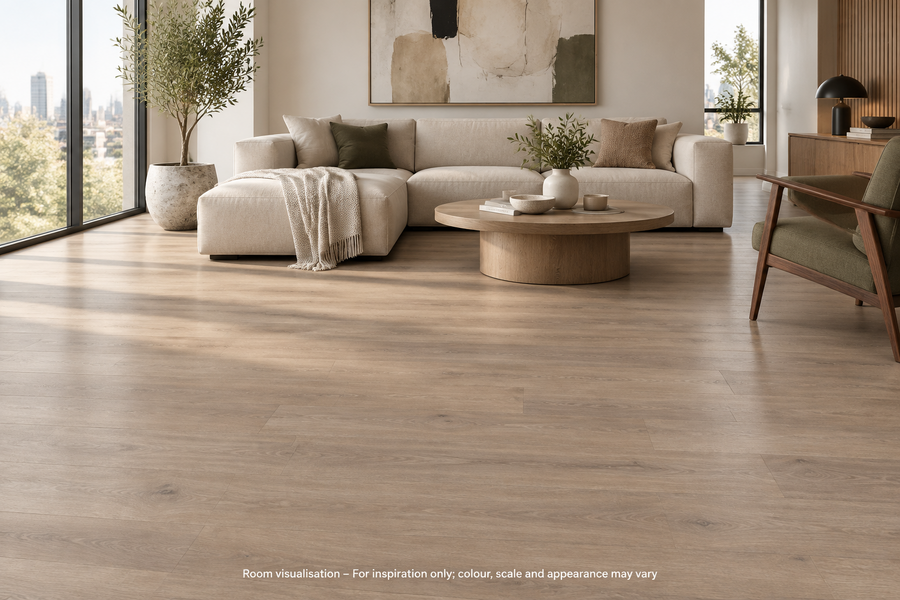 Karndean Van Gogh Gluedown Frosted Birch in Living room