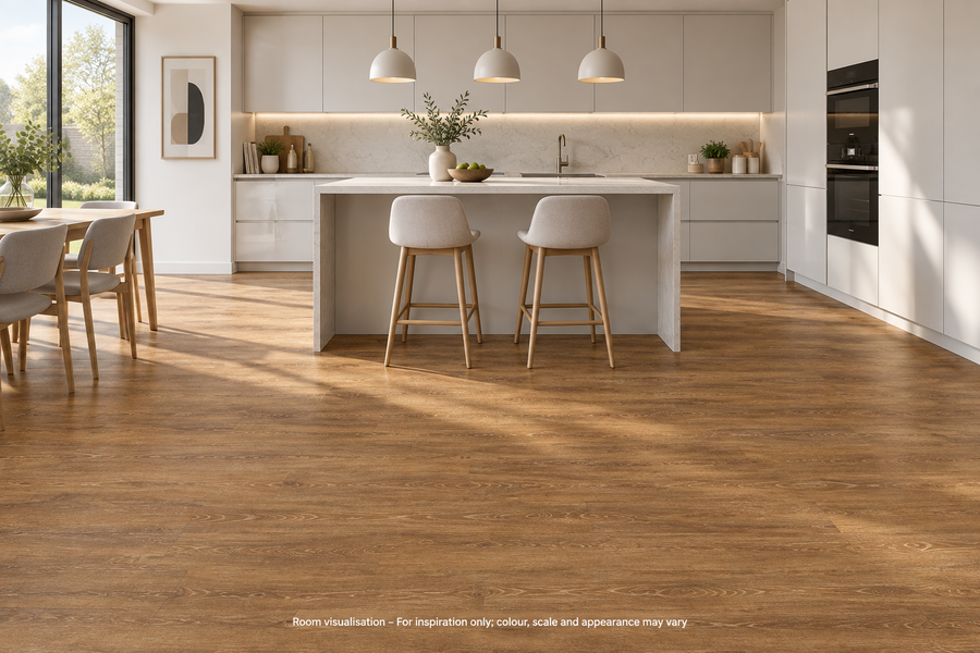 Karndean Van Gogh Gluedown Hessian Oak in Kitchen