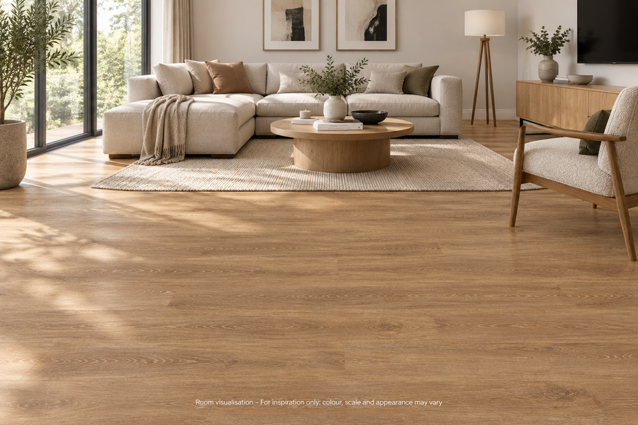 Karndean Van Gogh Gluedown Honey Oak in Living room