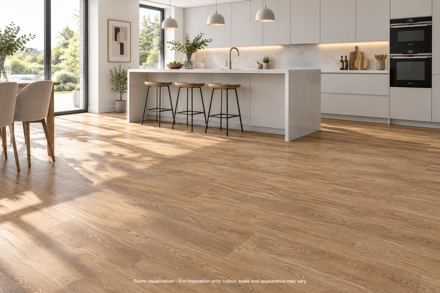 Karndean Van Gogh Gluedown Honey Oak in Kitchen