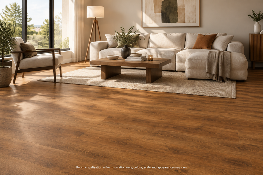 Karndean Van Gogh Gluedown Smoked Oak in Living room