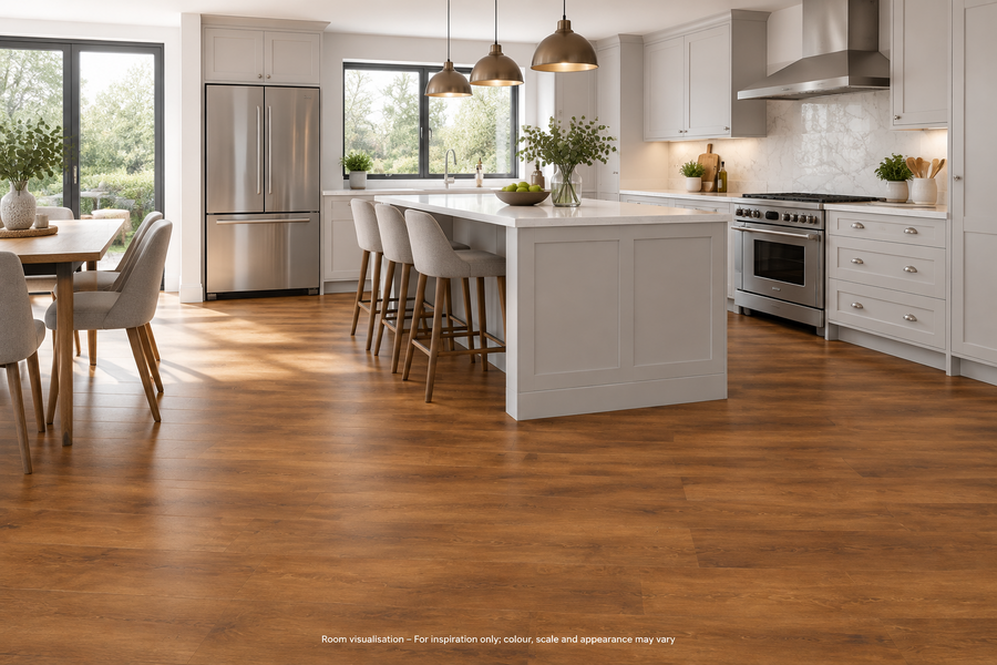 Karndean Van Gogh Gluedown Smoked Oak in Kitchen