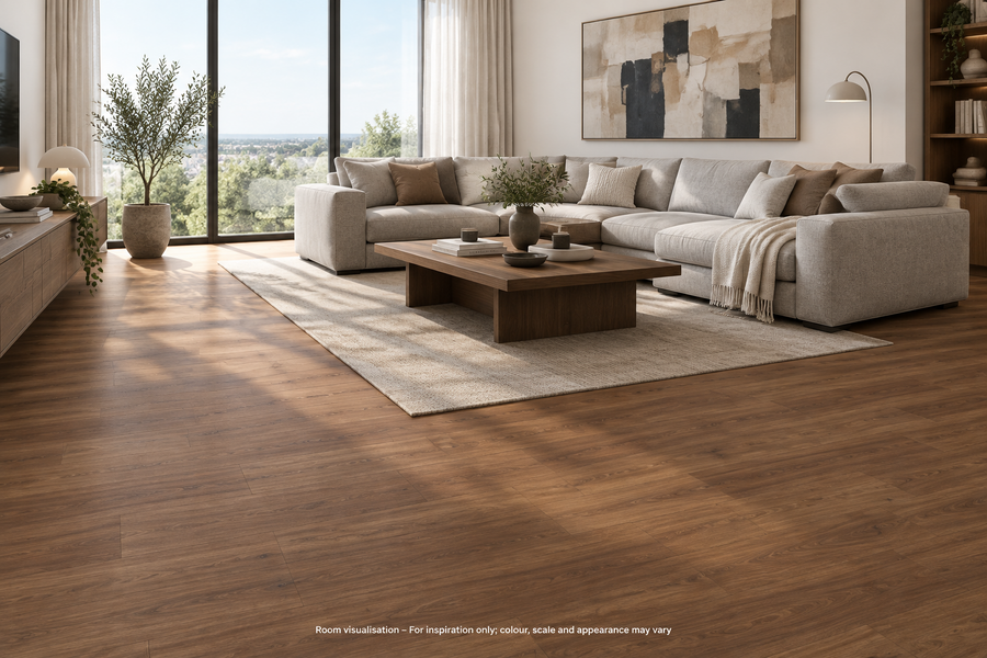 Karndean Van Gogh Gluedown Walnut in Living room