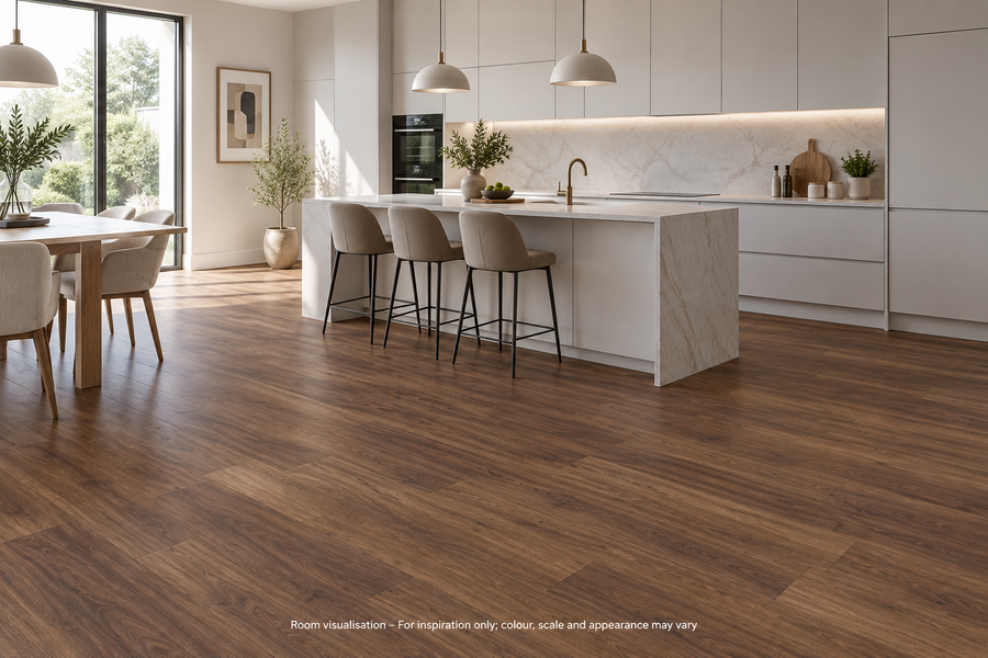 Karndean Van Gogh Gluedown Walnut in Kitchen