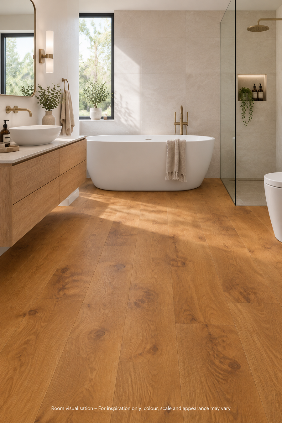 Karndean Van Gogh Gluedown Wellington Oak in Bathroom