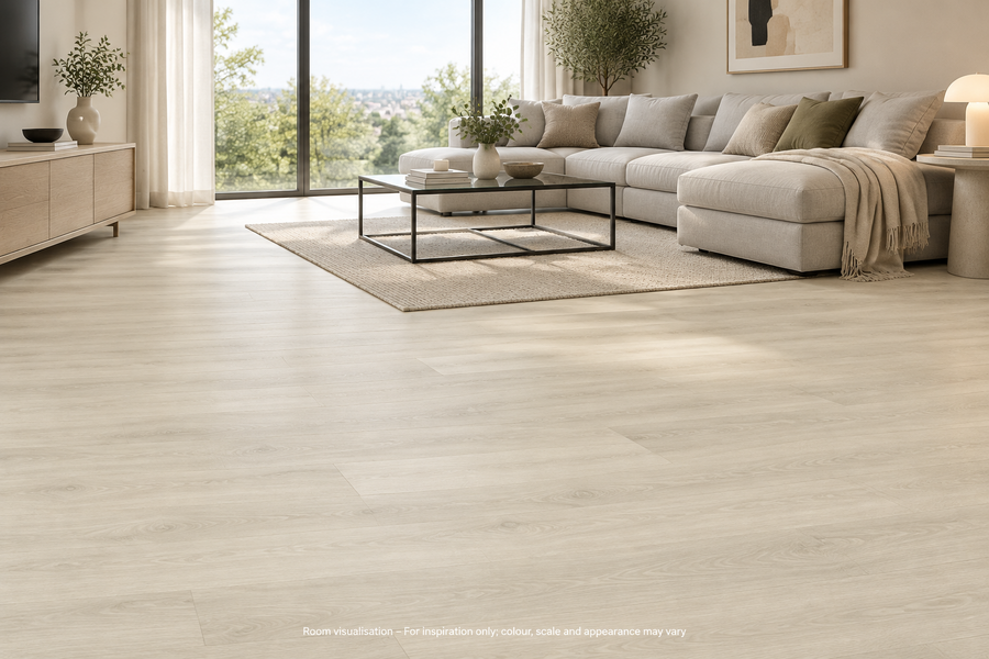 Karndean Van Gogh Gluedown White Washed Oak in Living room