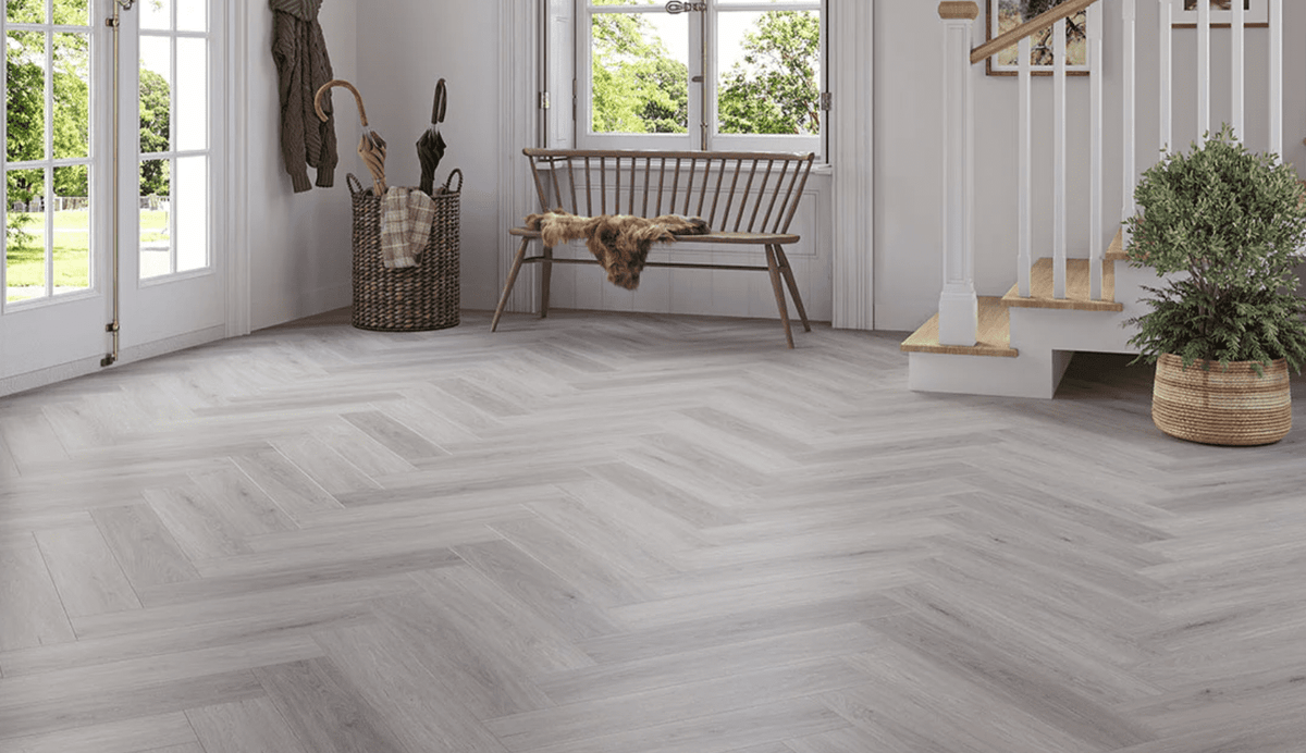 Montique Daintree Click Herringbone Kynance Oak Luxury Vinyl Tile