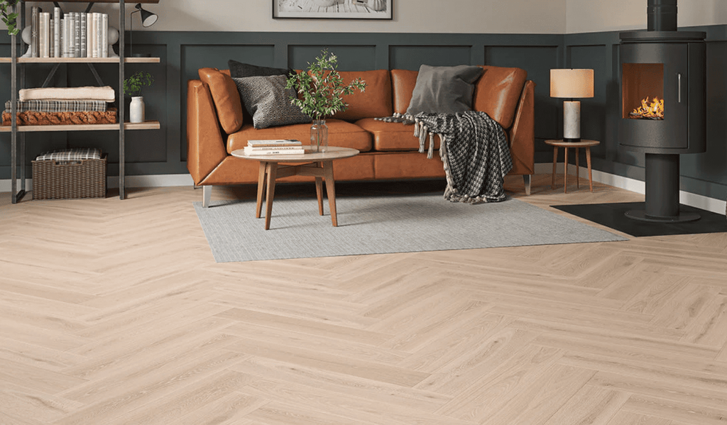 Montique Redwood Click Herringbone Luskentyre Oak Luxury Vinyl Tile