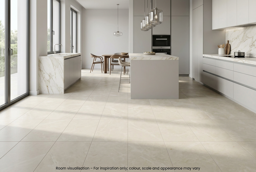 Luvanto Premium Click Plus Oyster Marble in Kitchen