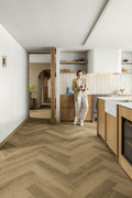 Quick-Step Impressive Design Herringbone - Charred Oak Laminate Flooring
