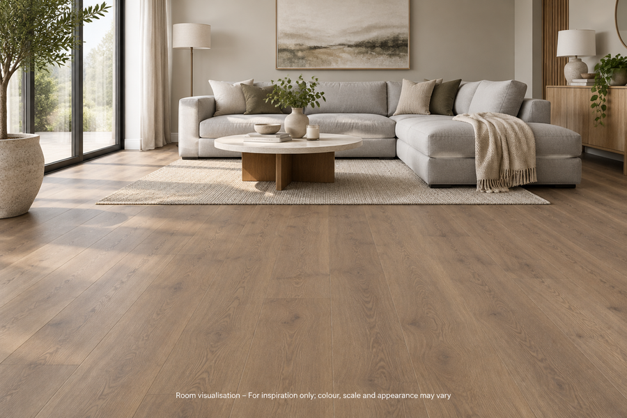 Karndean Van Gogh Rigid Core Smoked Butternut in Living room