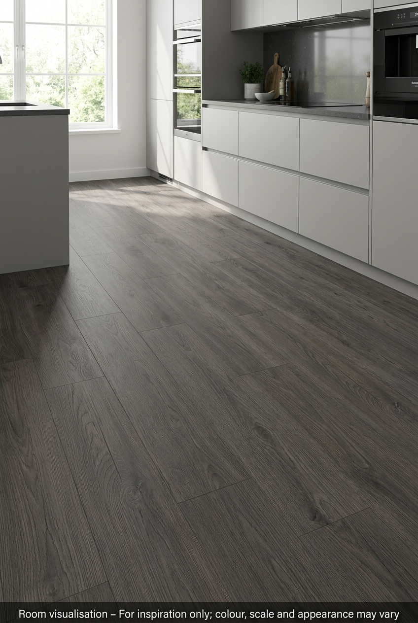 Luvanto Click Plus Vintage Grey Oak in Kitchen
