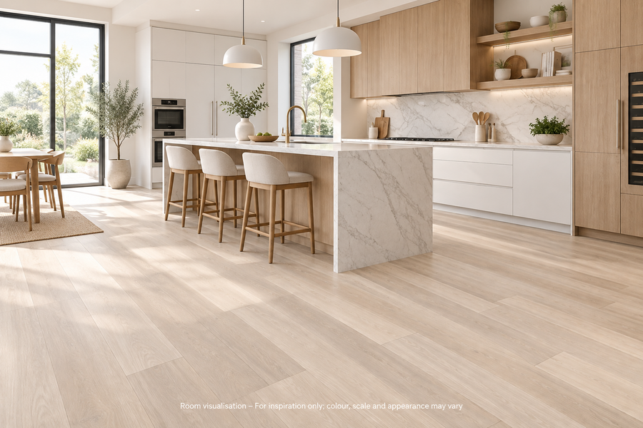 Karndean Van Gogh Rigid Core Texas White Ash in Kitchen