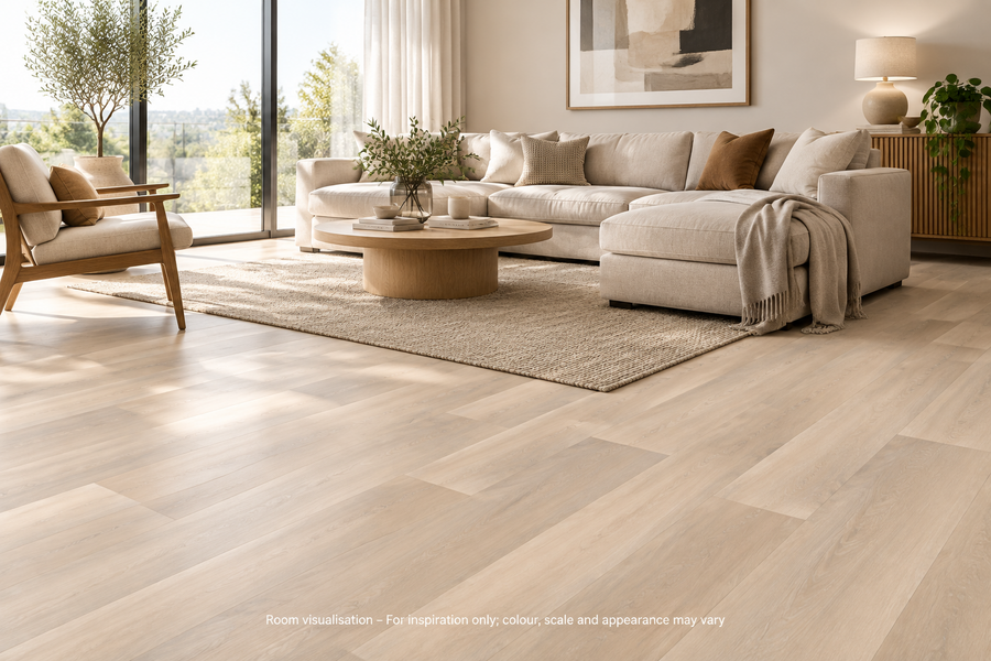 Karndean Van Gogh Rigid Core Texas White Ash in Living room