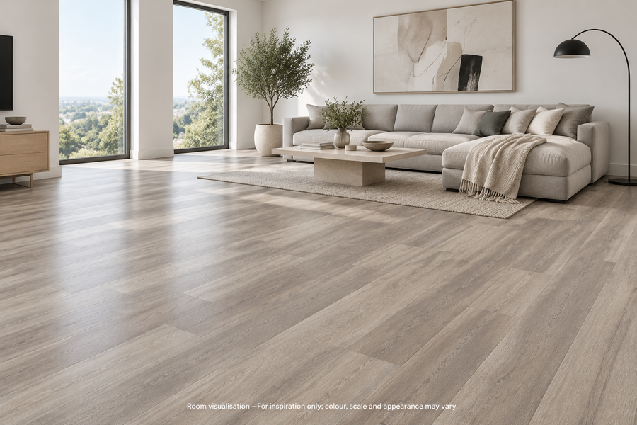 Karndean Van Gogh Rigid Core Washed Grey Ash in Living room